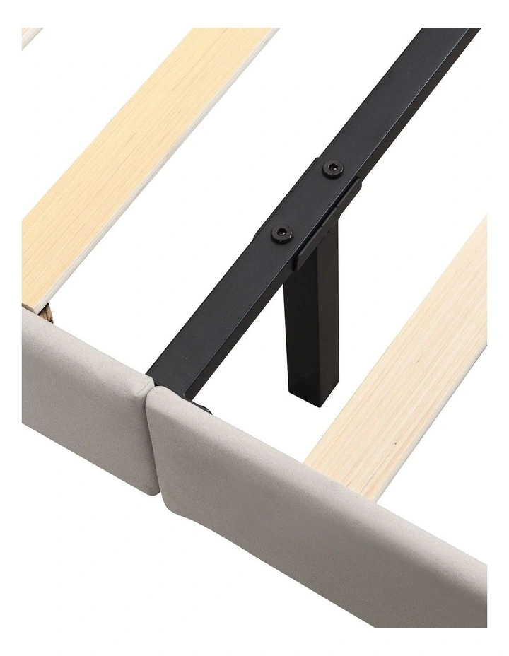 Floating LED Light Bed Frame in White image 5