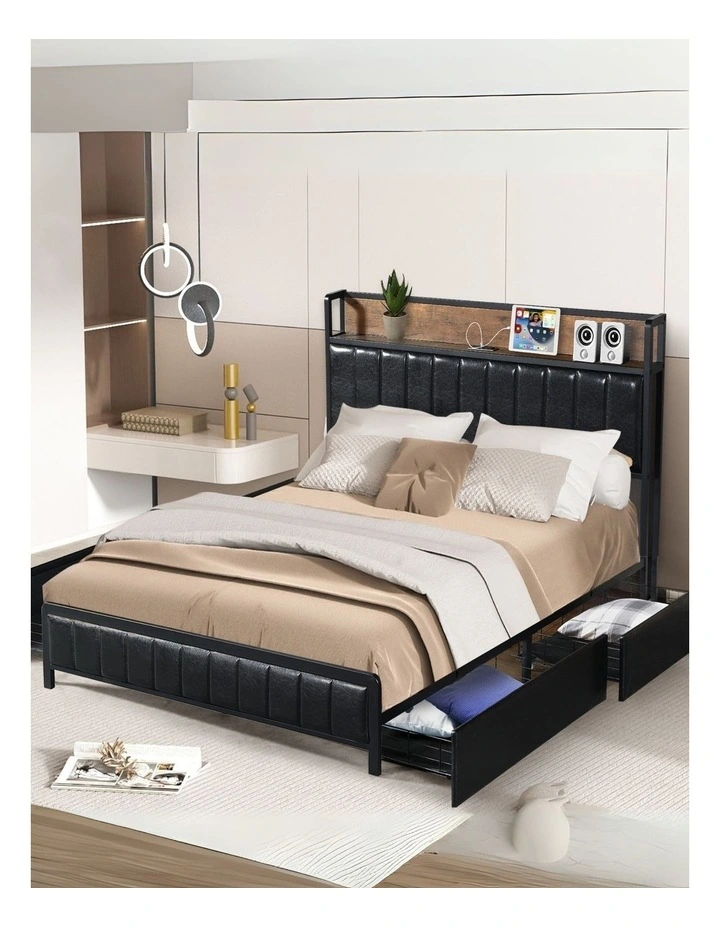 Queen Bed Frame in Brown image 7