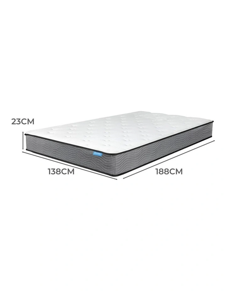 Pocket Bed Top Spring Mattress 23cm in White image 3