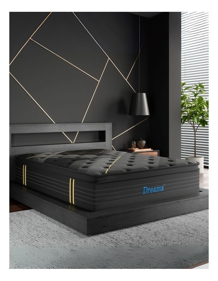 Bamboo Euro Top Bed Spring Mattress 35cm in Black image 7