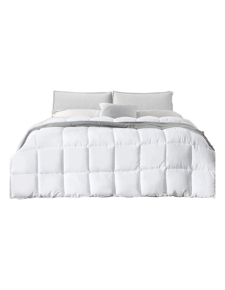 All Season Bamboo Winter Summer Quilt Cover in White image 2