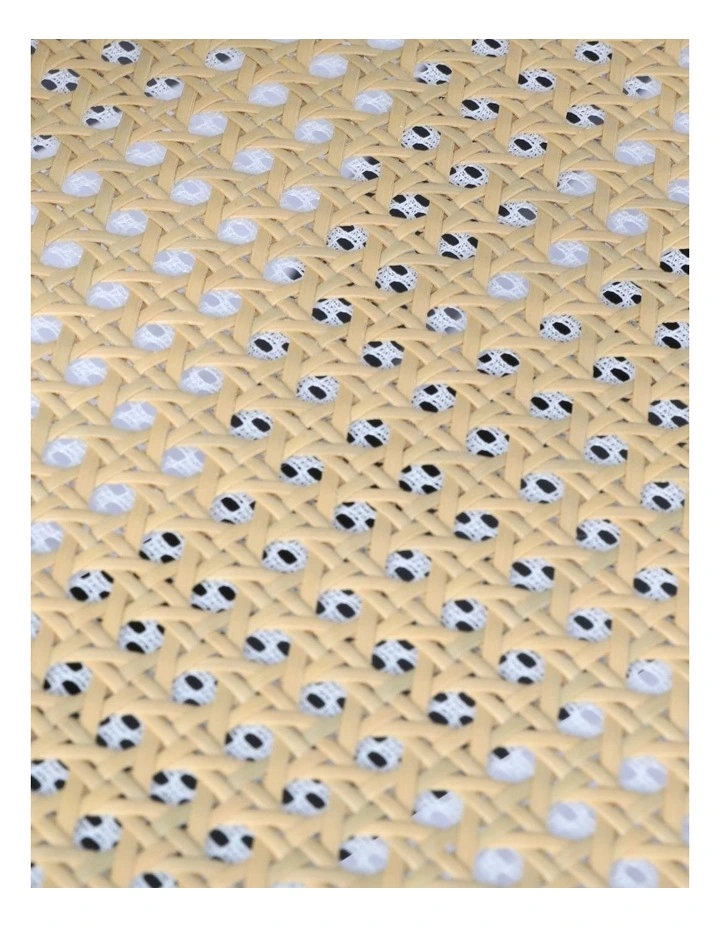 Wooden Rattan Armchair in Beige image 4