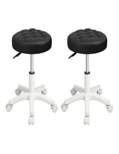Rolling Bar Stools Chairs in Black
