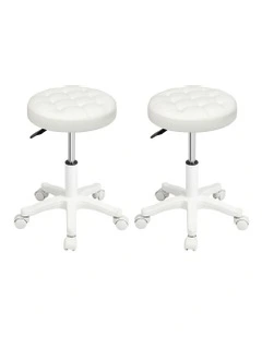 Rolling Bar Stools Chairs in Beige