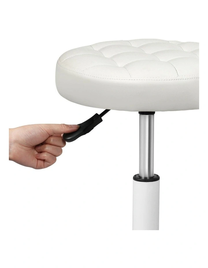 Rolling Bar Stools Chairs in Beige image 4