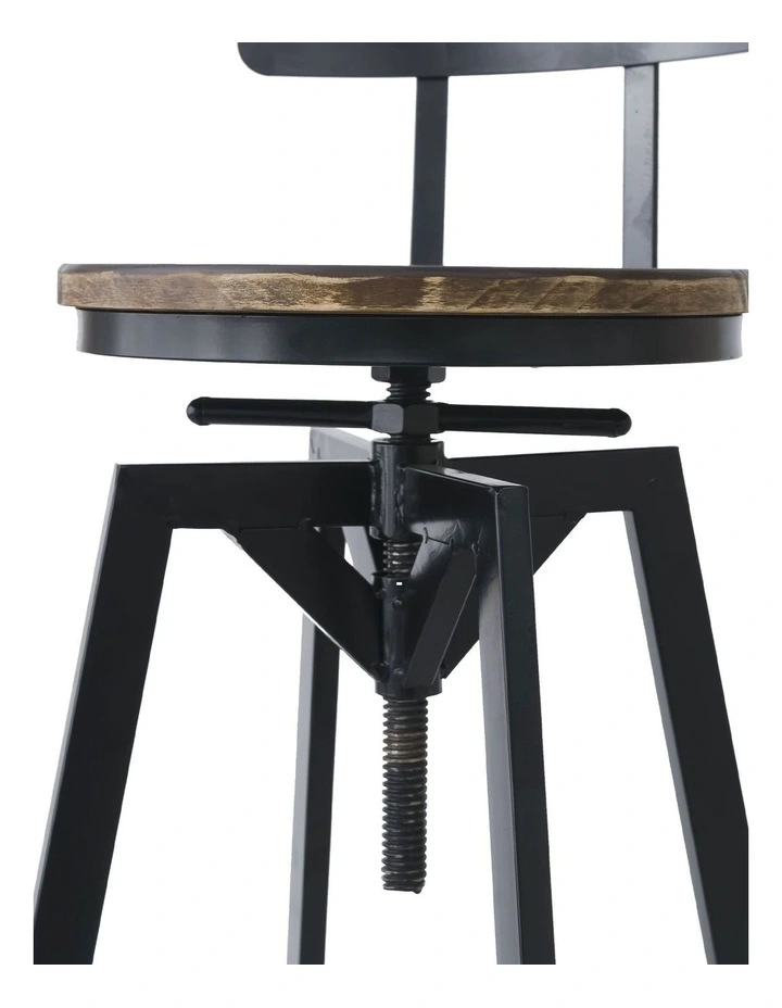 Wood Industrial Bar Stool in Brown image 5