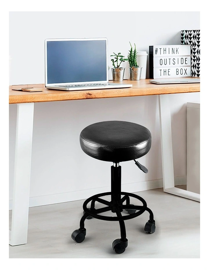 Salon Swivel Bar Stools Chair in Black image 7