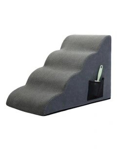 4 Steps Ramp Pet Stairs in Grey