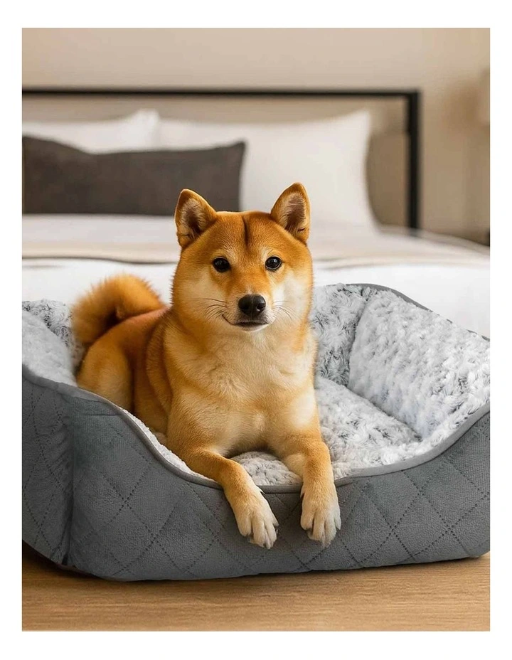 Comfy Pet Calming Bed in Grey image 2