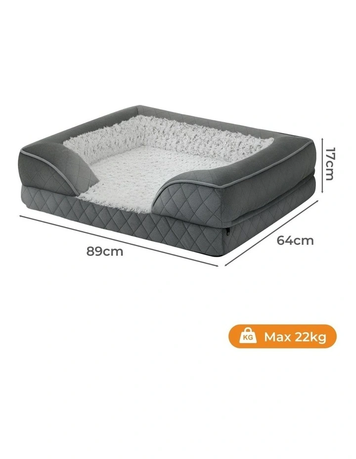 Orthopedic Dog Bed in Grey image 3