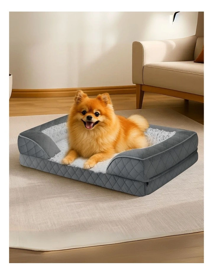 Orthopedic Dog Bed in Grey image 7