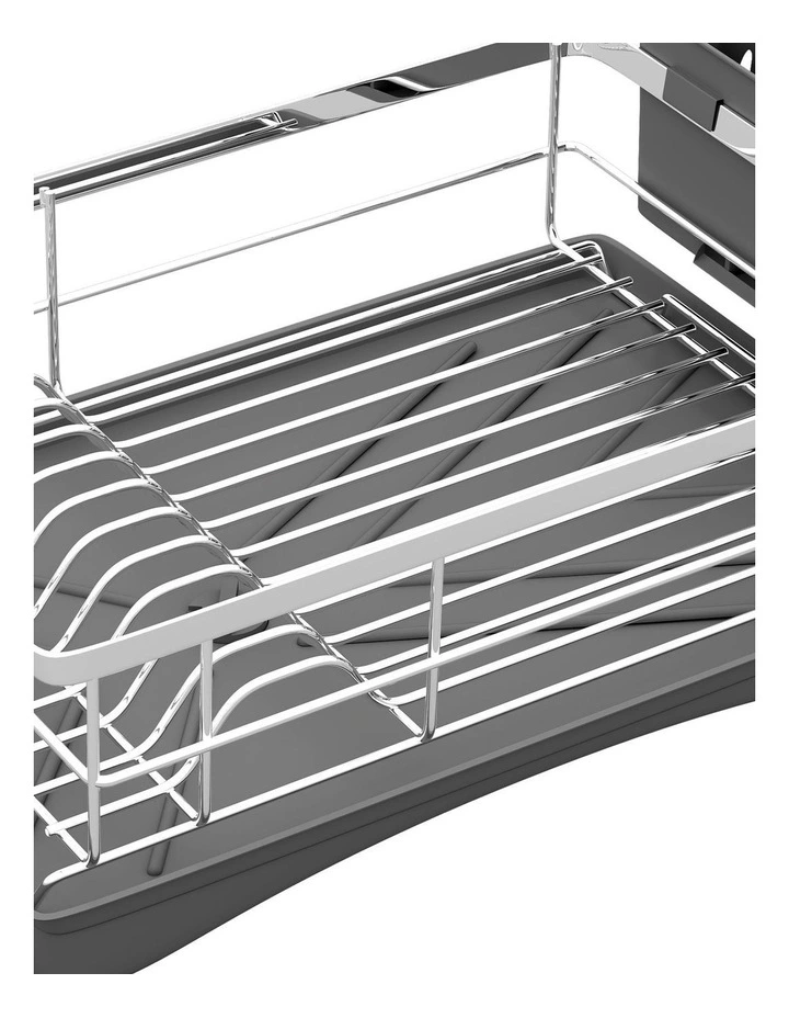 Kitchen Organizer Dish Drying Rack in Silver image 4