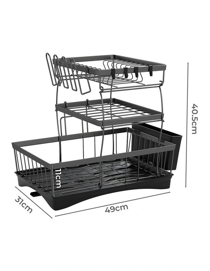 Dish Drying Rack in Black image 3