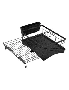 Expandable Dish Drying Rack in Black