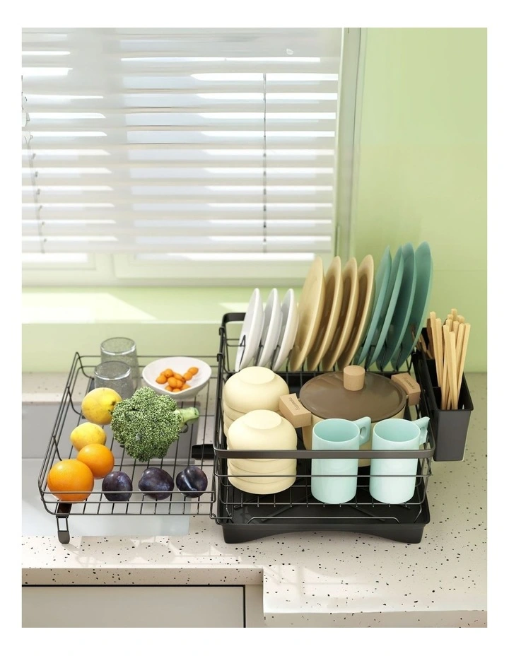 Expandable Dish Drying Rack in Black image 7