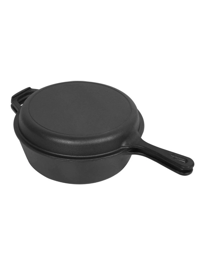 Cast Iron Frying Pan Set in Black image 1