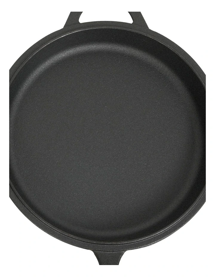 Cast Iron Frying Pan Set in Black image 4