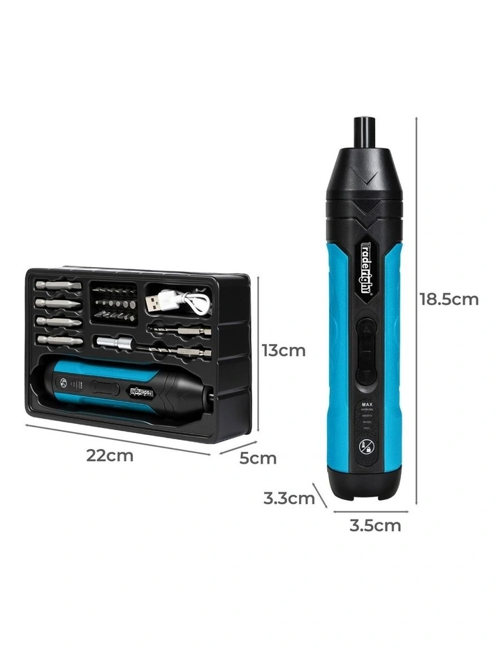 4V Cordless Screwdriver Set 26 Pieces image 3