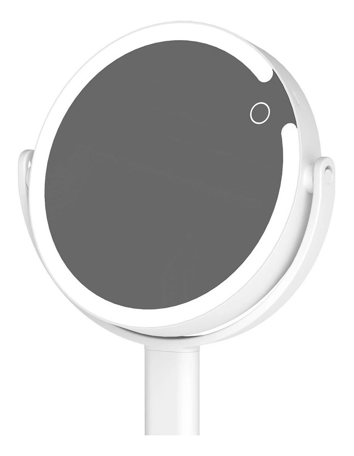 Round Magnifying Makeup Mirror in White image 4