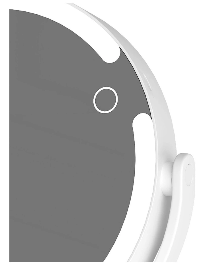 Round Magnifying Makeup Mirror in White image 5