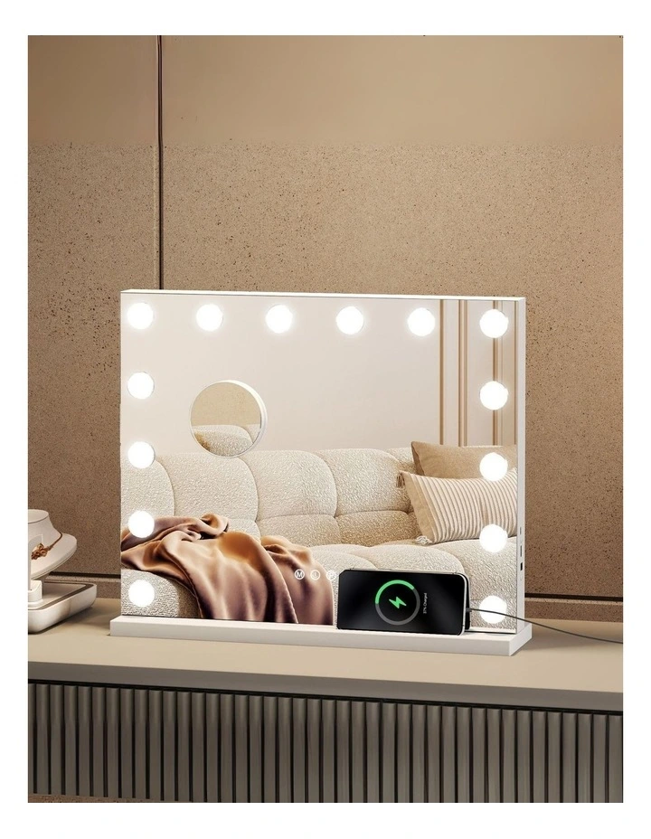 Hollywood Makeup Mirror 50x42cm in White image 2