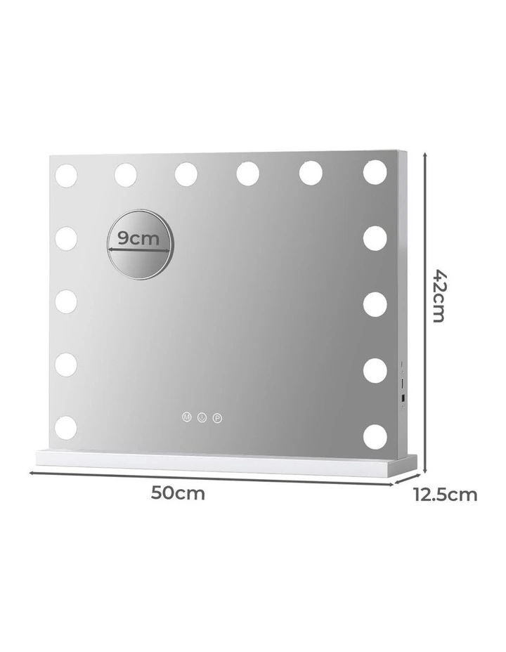 Hollywood Makeup Mirror 50x42cm in White image 3
