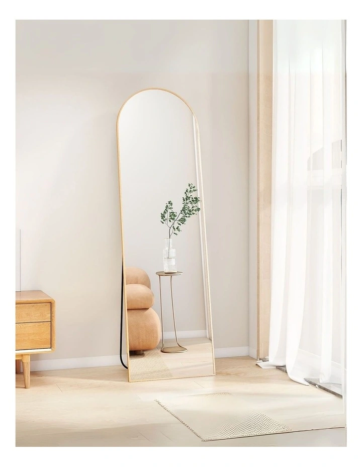Full Length Free Standing Floor Mirror 165cm in Gold image 2