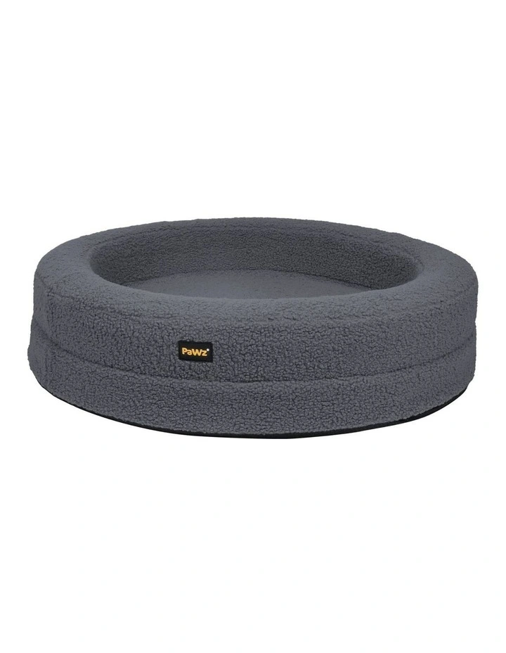 Pet Orthopedic Calming Bed Memory Foam Dog Sofa Donut Plush Washable XXL in Grey image 1