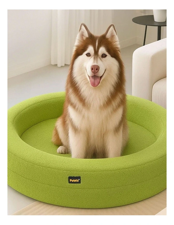 Pet Orthopedic Calming Bed Memory Foam Dog Sofa Donut Washable XXL in Green image 2