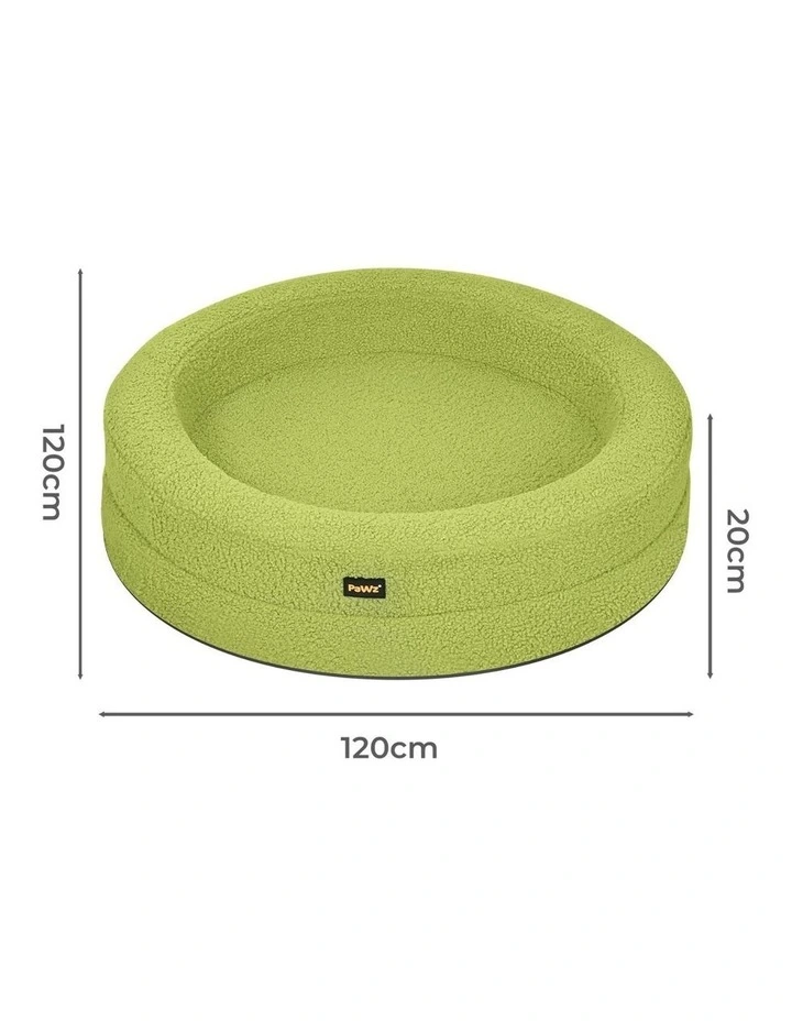 Pet Orthopedic Calming Bed Memory Foam Dog Sofa Donut Washable XXL in Green image 3