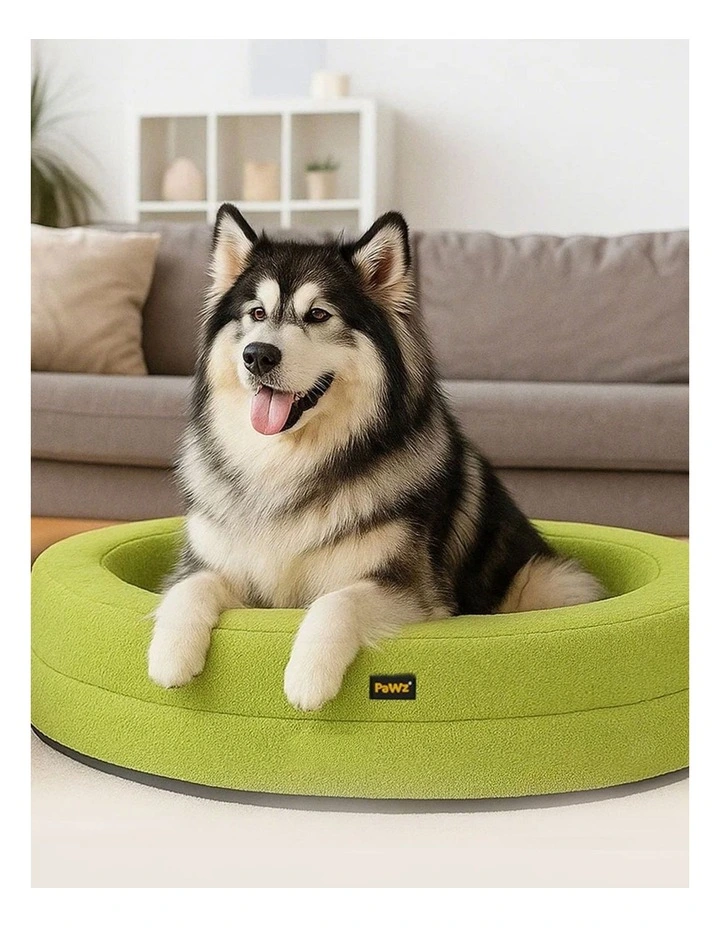 Pet Orthopedic Calming Bed Memory Foam Dog Sofa Donut Washable XXL in Green image 7