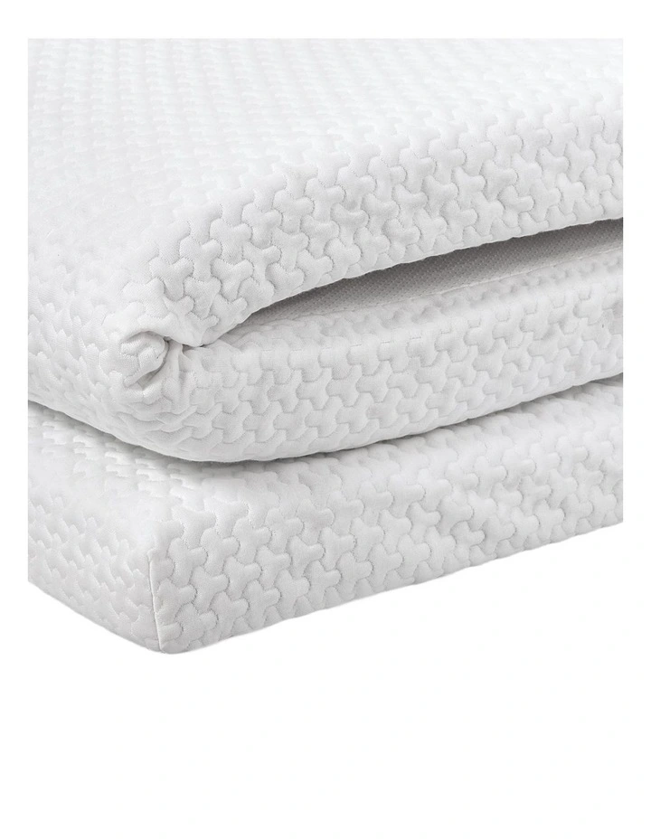 Gel Memory Foam Mattress Topper Bed Cool Bamboo Cover Double Washable 8cm in White image 3