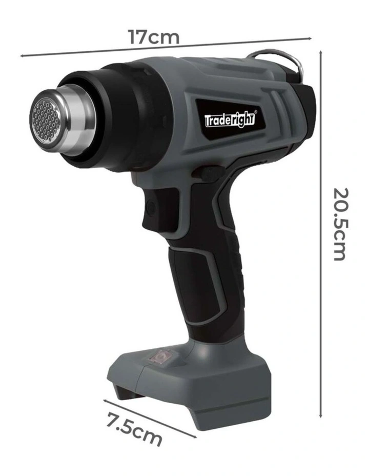 Heat Gun Kit Battery Operated 21V 500C Turbo Air Flow with 5 Nozzles image 2