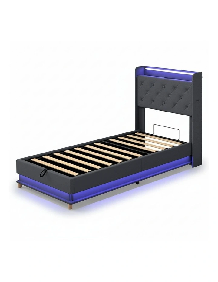 Single Bed Frame in Grey image 3