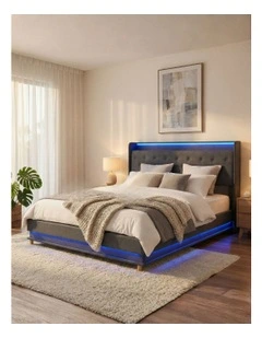 King LED Light Bed Frame