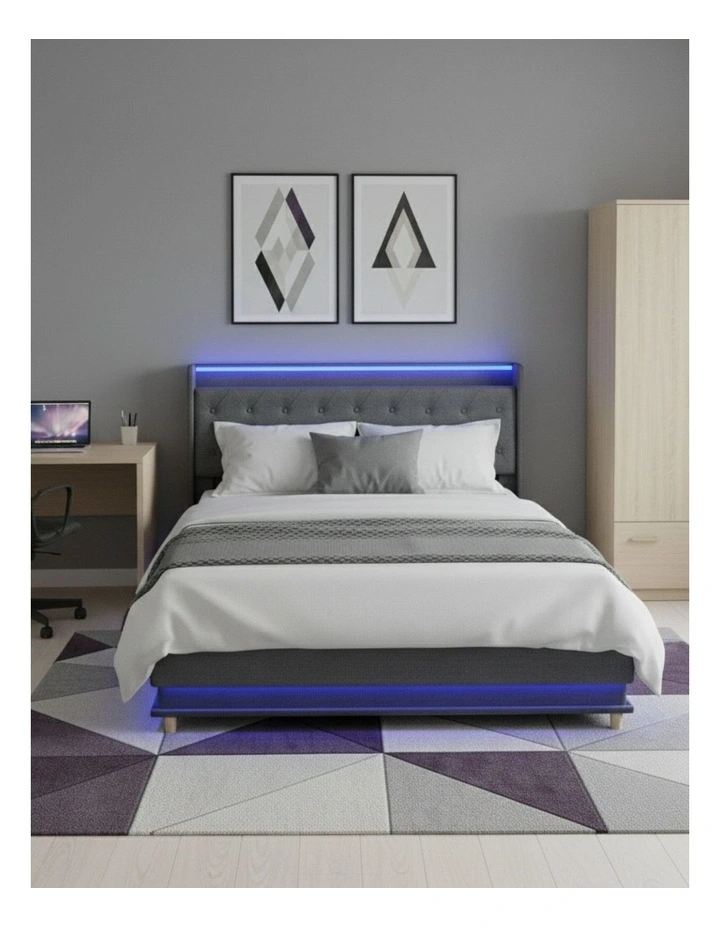 King LED Light Bed Frame image 1