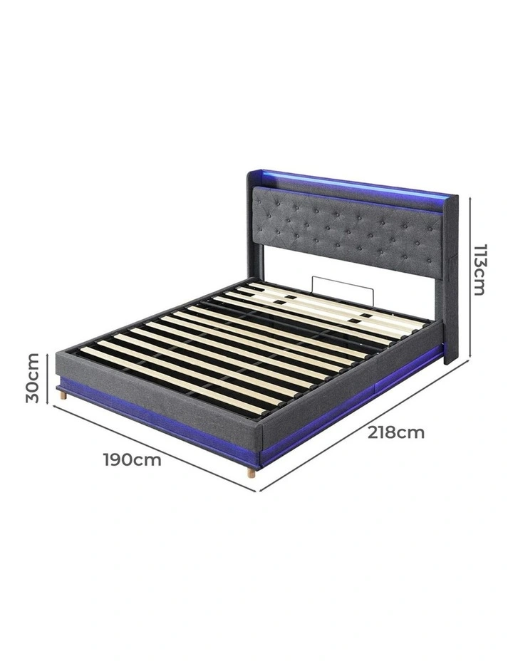King LED Light Bed Frame image 2