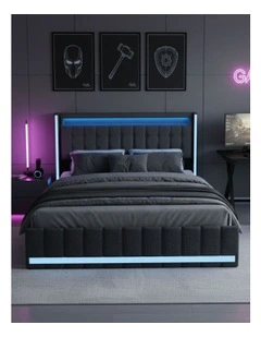 King Solid Bed Frame in Grey