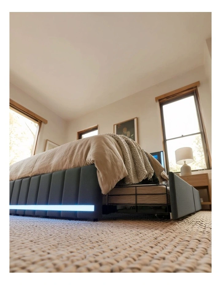 King Solid Bed Frame in Grey image 5