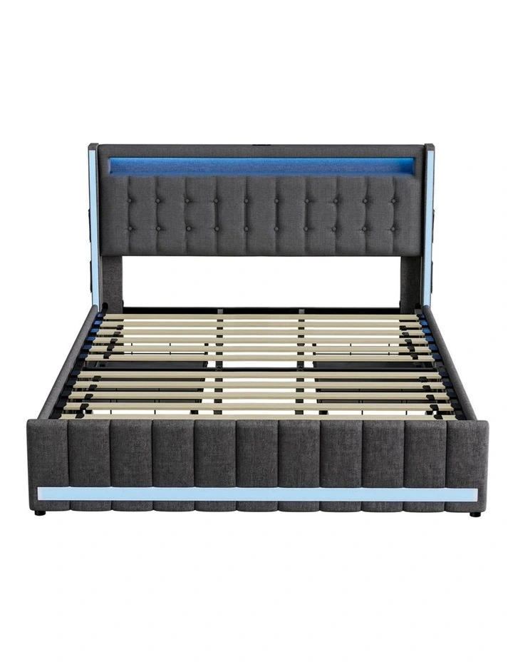 King Solid Bed Frame in Grey image 7