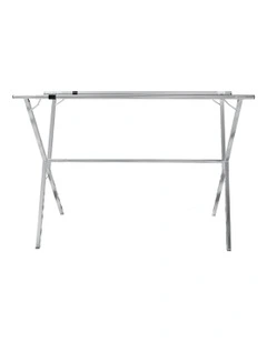 Clothes Drying Rack 150-240cm in Silver