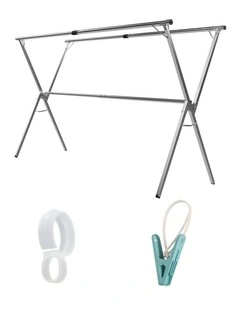 Clothes Drying Rack 150-200cm in Silver