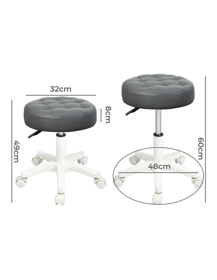 Swivel Stool Rolling Bar Stools Chair in Grey image 3