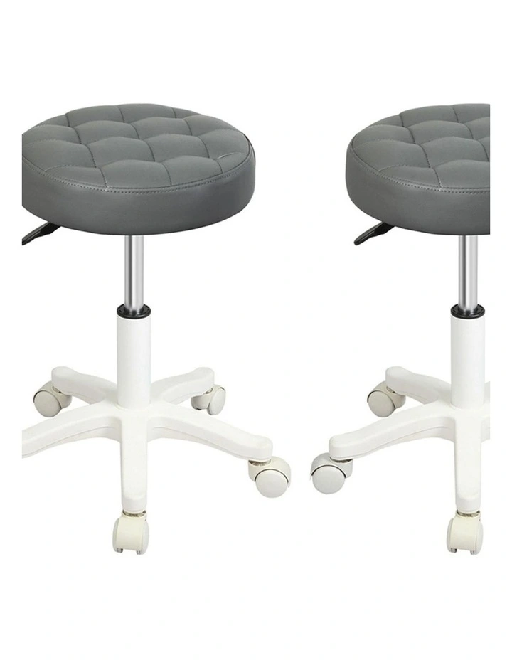 Swivel Stool Rolling Bar Stools Chair in Grey image 4