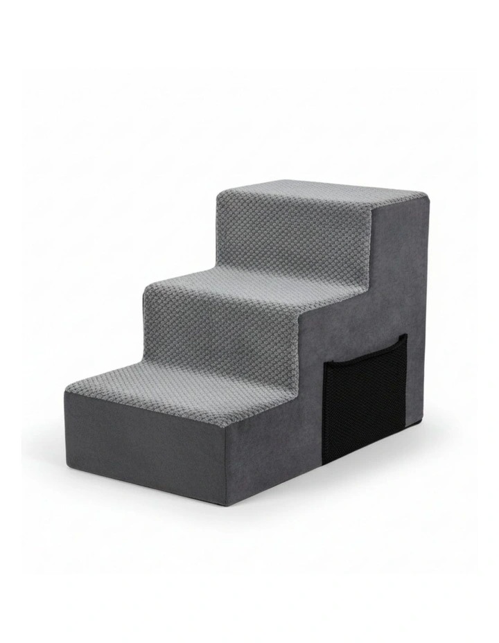 3 Steps Pet Stairs in Grey image 7