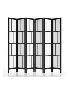 Room Divider 6 Panel in Black