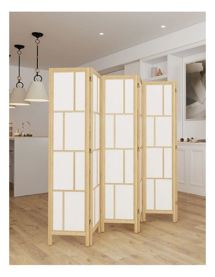Wooden Room Divider 6 Panel in Natural image 7