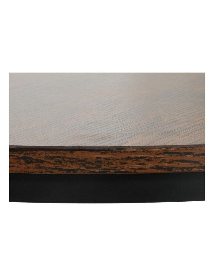 Round Nesting Coffee Table Set of 2 in Brown image 4