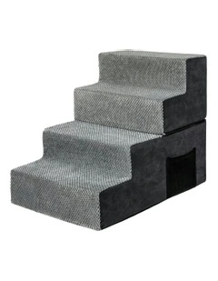 Pawz 4 Steps Pet Stairs for Bed Sofa High Density Foam Dog Ramp Non-Slip Ladder