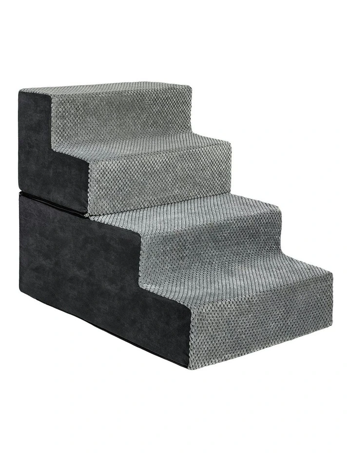 Pawz 4 Steps Pet Stairs for Bed Sofa High Density Foam Dog Ramp Non-Slip Ladder image 2
